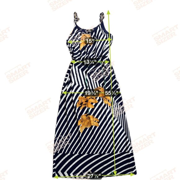 NAIF Maxi Dress Women Floral‎ Striped Spaghetti Strap Anthropologie Boho Flowy - Picture 2 of 7